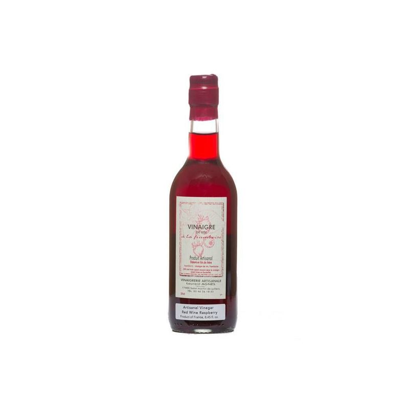 Vinaigre de vin rouge à  la framboise Laurent Agnès 250 ml