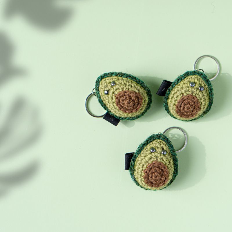 Mini Avocado Keychain - Handmade