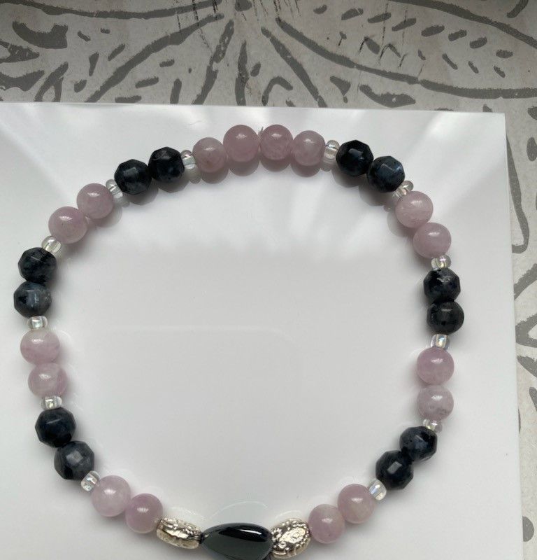 Bracelet de Kunzite et de Pierre de lune 