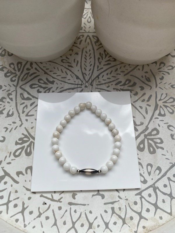 Bracelet de Magnésite avec perle Navajo