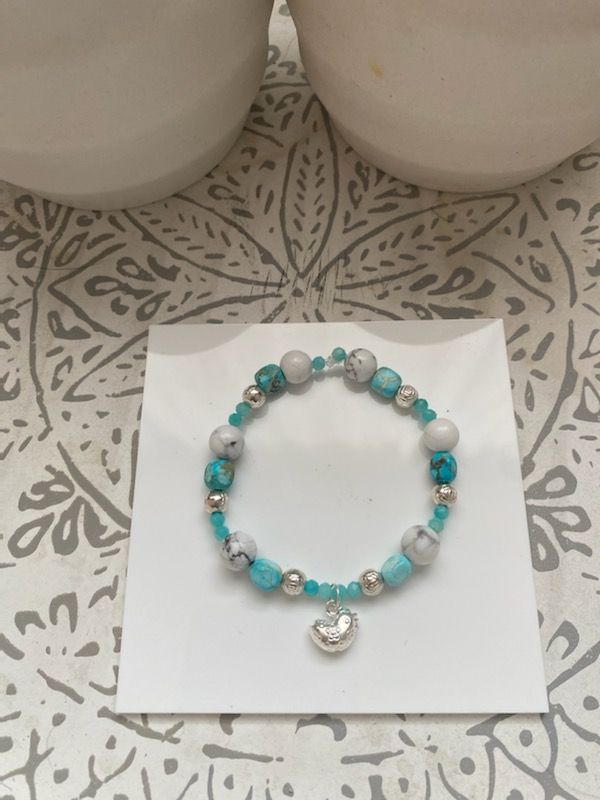 Bracelet de Turquoise, d'Amazonite et d'Howlite