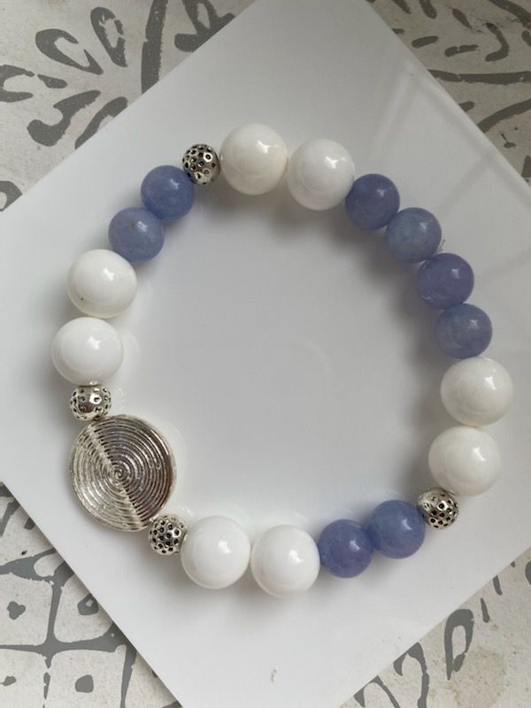 Bracelet de perles d'Aigue-marine 