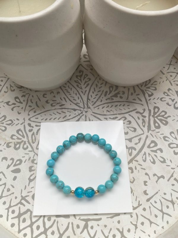 Bracelet d'Howlite turquoise