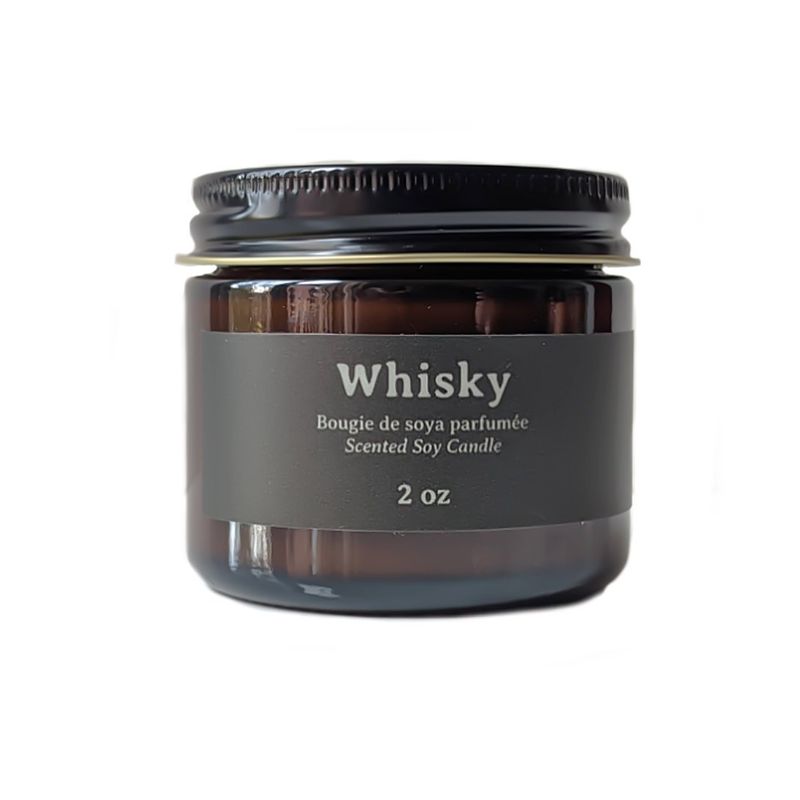 Whiskey Scented Soy Candle - 2 oz