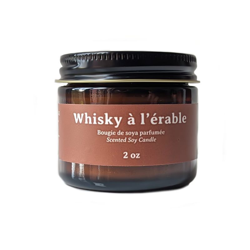 Maple Whisky Scented Soy Candle - 2 oz