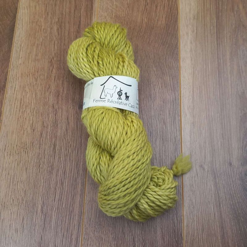 Fil à tricoter en fibre d'alpaga - Alpaga Chunky - Chartreuse