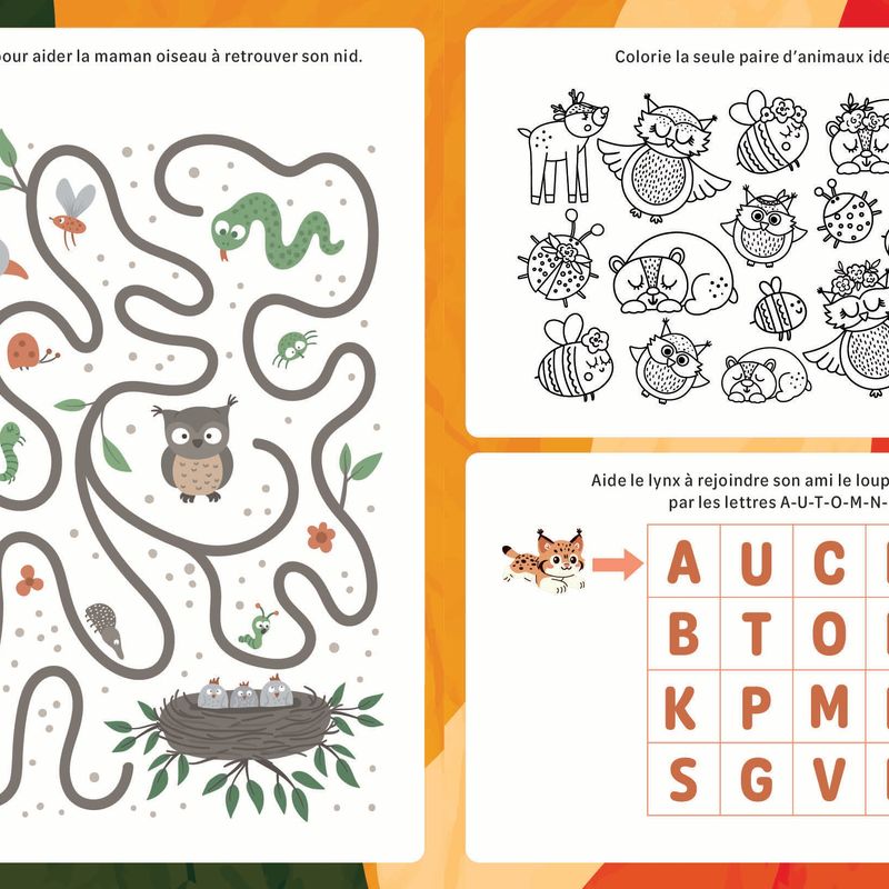 Jeux et coloriages d'automne