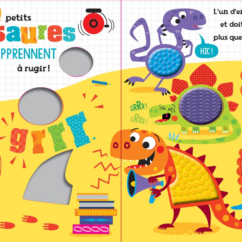 Ne touche jamais cinq dinosaures
