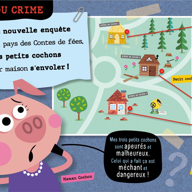 ENQUÊTE au pays des Contes de fées LES TROIS PETITS COCHONS