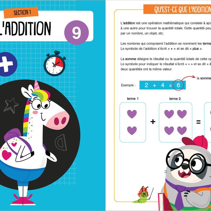 Mon cahier d'additions et soustractions