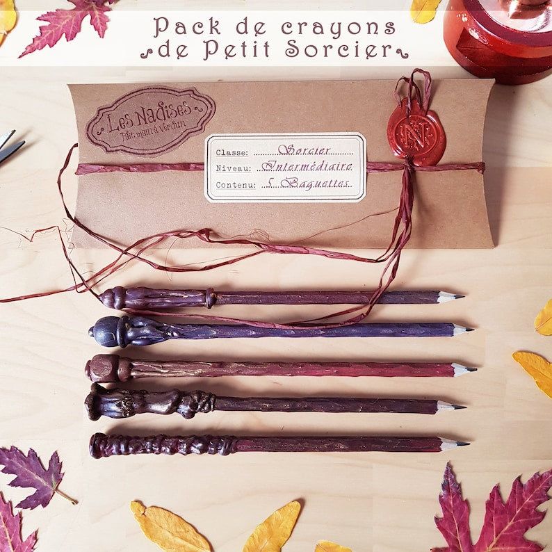 Crayons baguettes magiques de sorciers