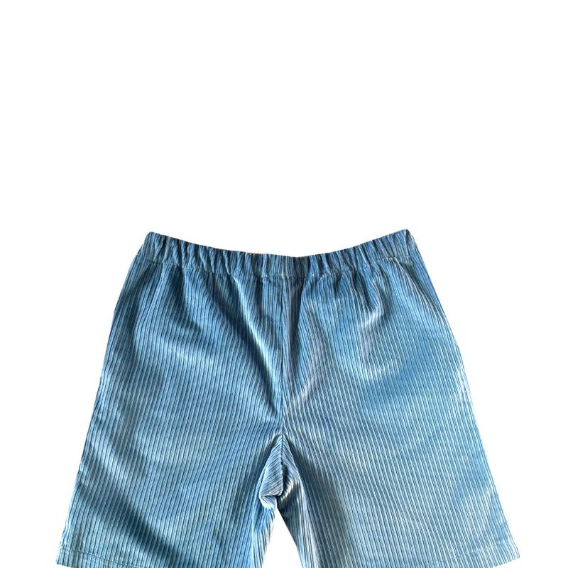 Short corduroy bleu