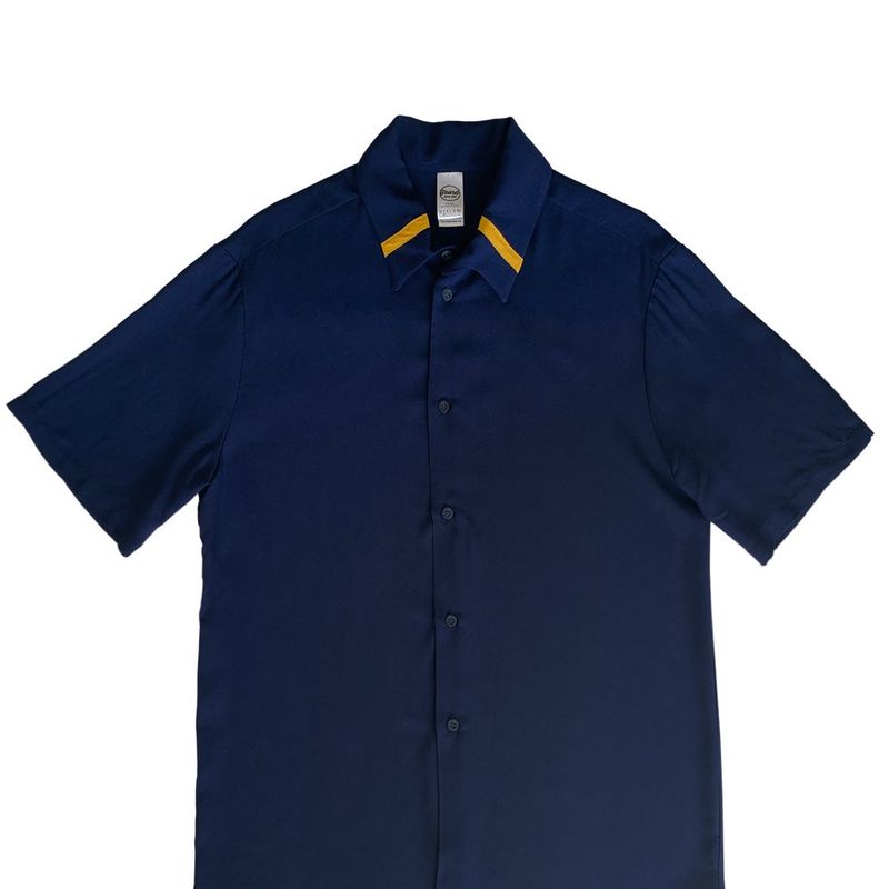 Chemise Mamacita Bleue et Moutarde