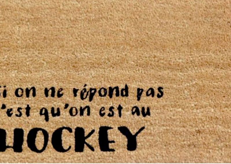 Tapis Si On Ne Répond Pas C'est Qu'on Est Au Hockey