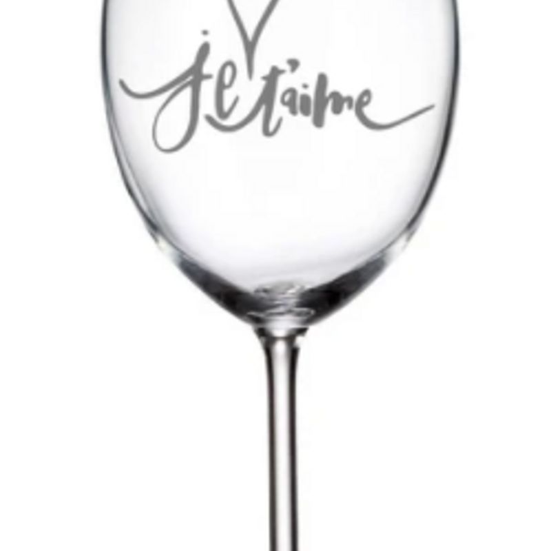 Verre À Vin ''Je T'aime ''