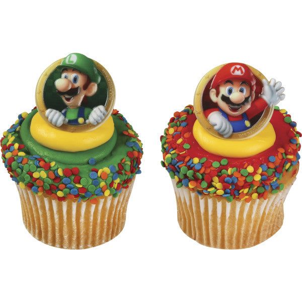 Bague à gateau - Mario Bros et Luigi