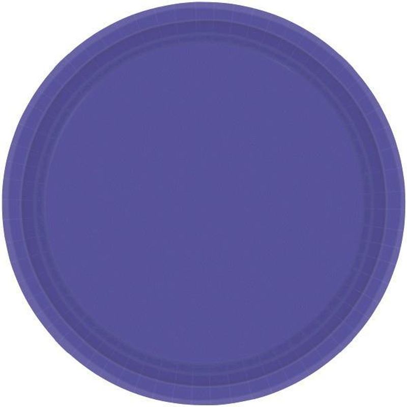 Assiettes à repas en carton - Violet 9po. (8/pqt.)