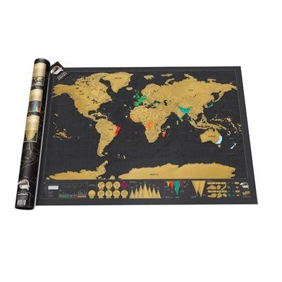 Carte Mondiale à Gratter-Deluxe