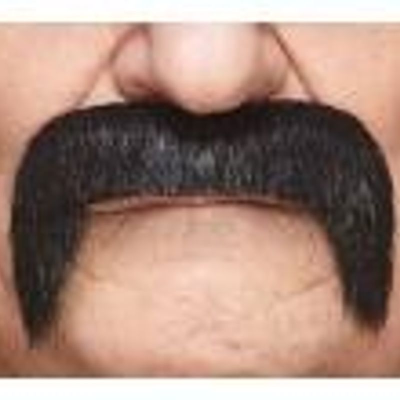 Fausse moustache autocollante - Noir - Style 10
