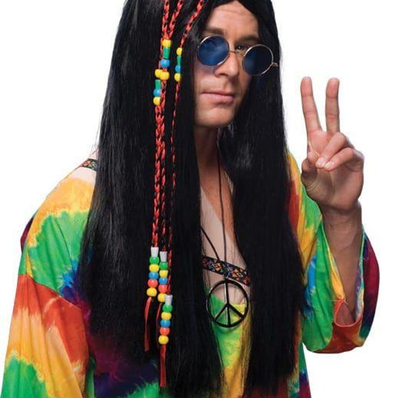 Perruque Hippie - Noir
