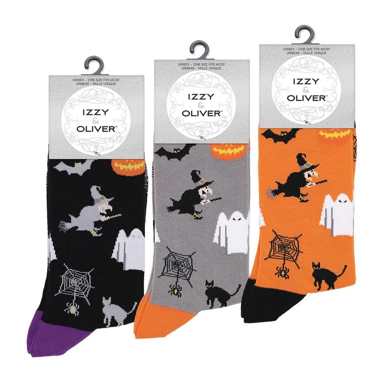 QUOTE Halloween Socks, 3 Asst