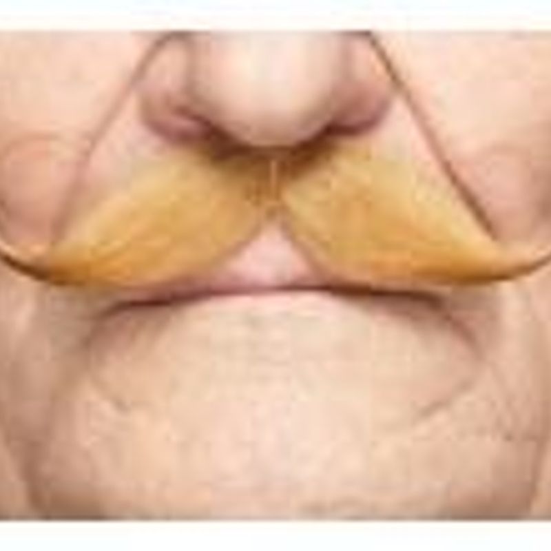 Fausse moustache autocollante - Brun pâle - Style 3