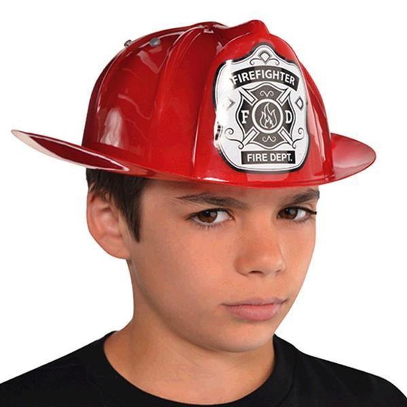 Chapeau de pompier rouge - Enfant