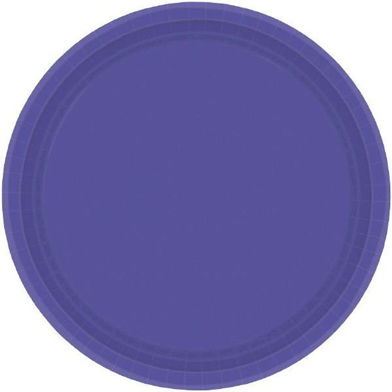 Assiettes à dessert en carton - Violet 7po. (8/pqt.)