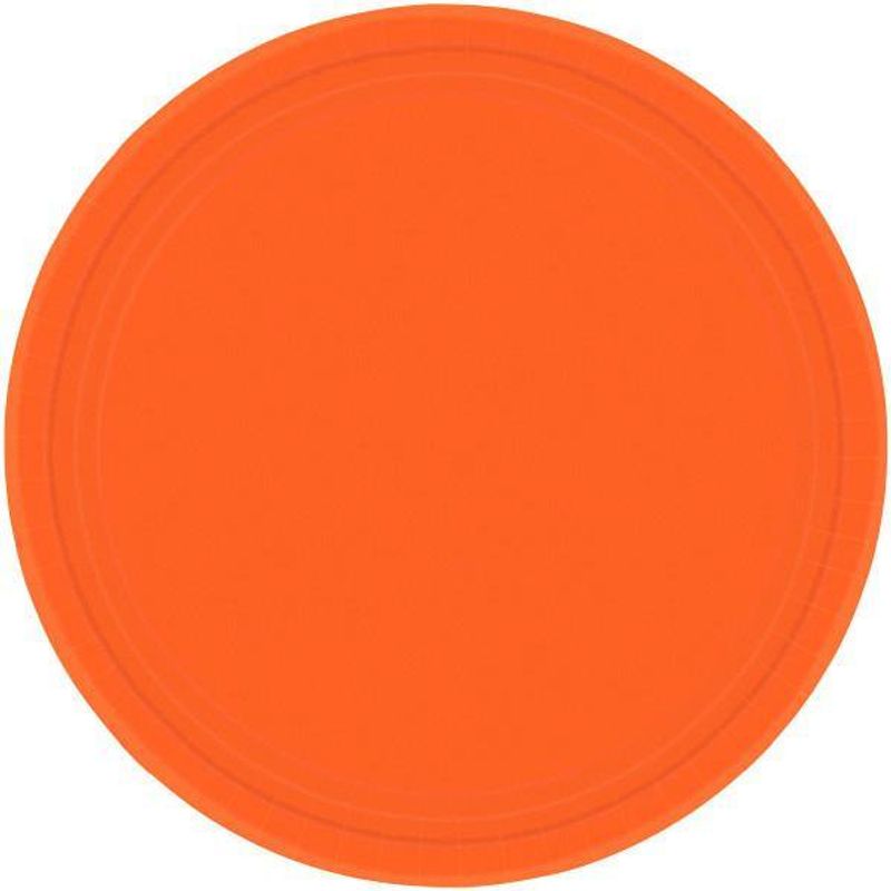 Assiettes à repas en carton - Orange 9po. (8/pqt.)