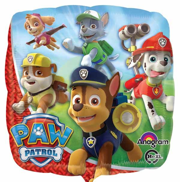 Ballon paw patrol carré standard - 18"