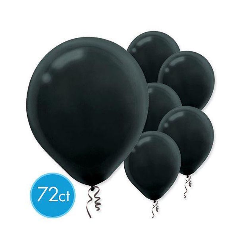 Ballons en latex de 12 po - Noir (72/pqt.)