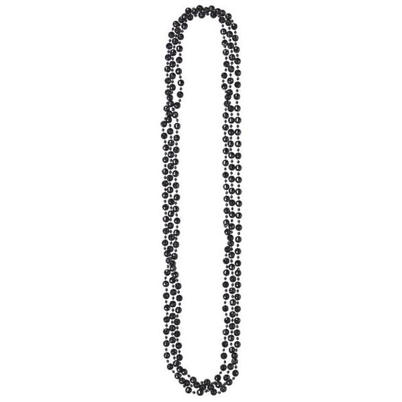 Colliers de perles - Noir (3/pqt)