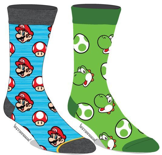 2 paires de bas - Mario et Yoshi