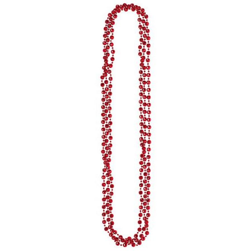 Colliers de perles - Rouge (3/pqt)