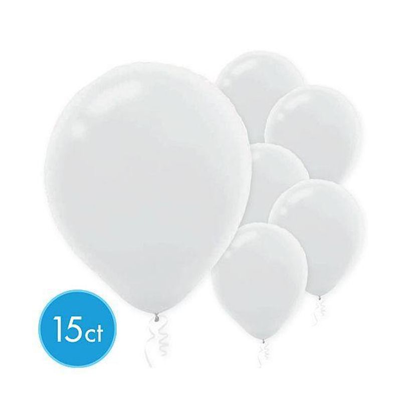 Ballons en latex de 12 po - Blanc (15/pqt.)