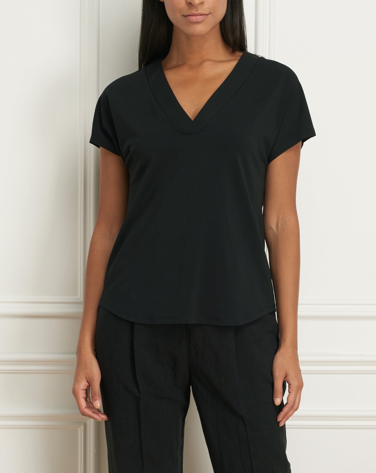 Haut Matte jersey encolure en V