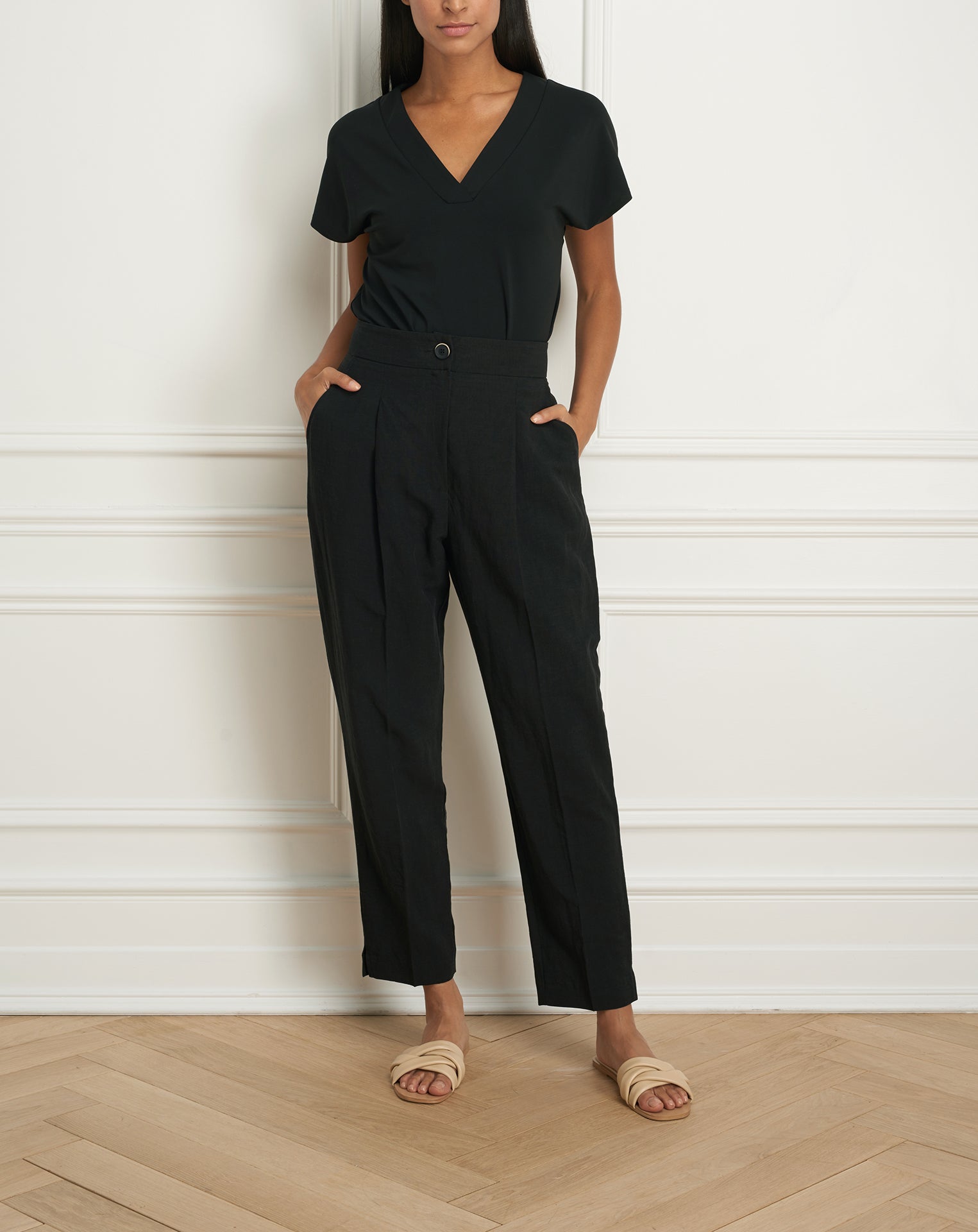 Haut Matte jersey encolure en V