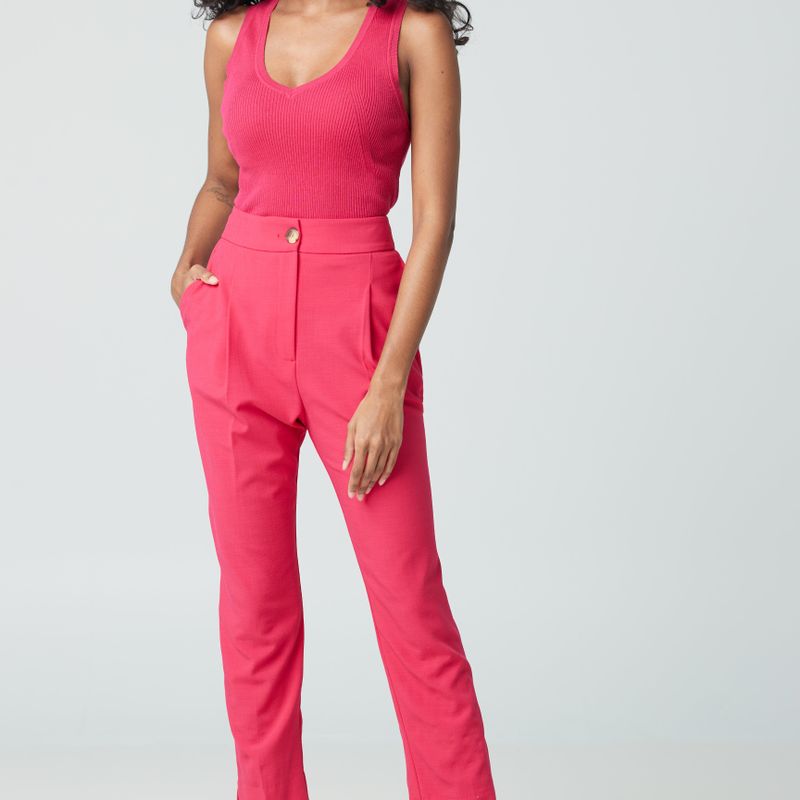 Pantalon court avec plis