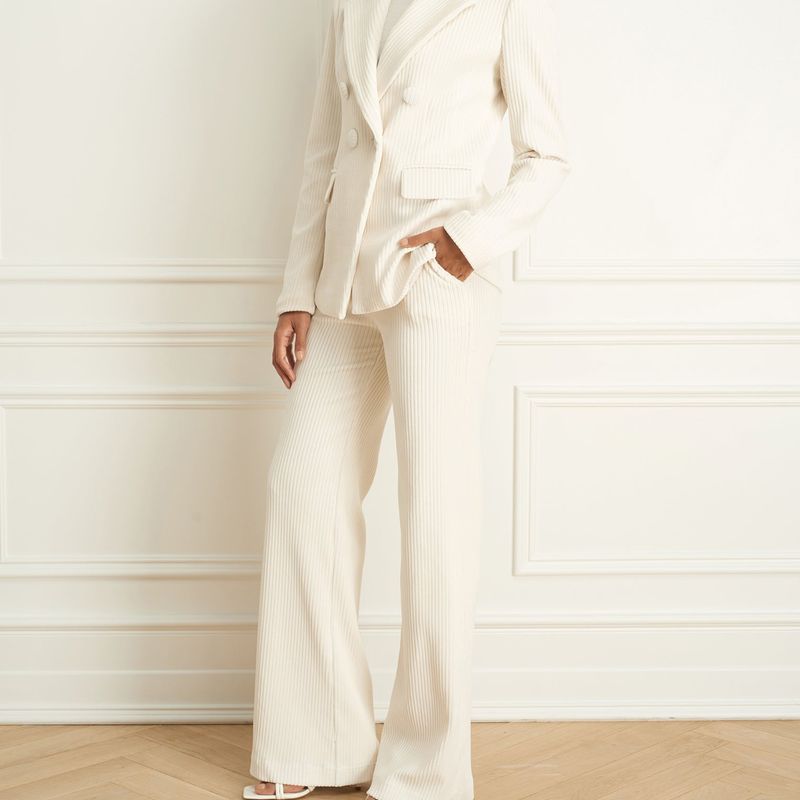 Corduroy Veston Faux Double-Breast