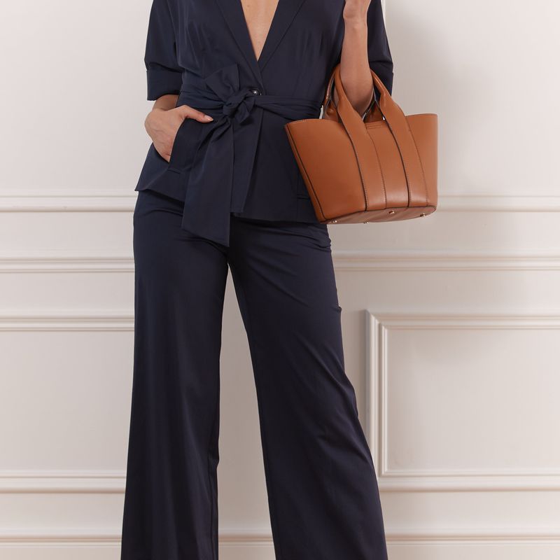 Fine Cotton Belted Short Sleeves Jacket
