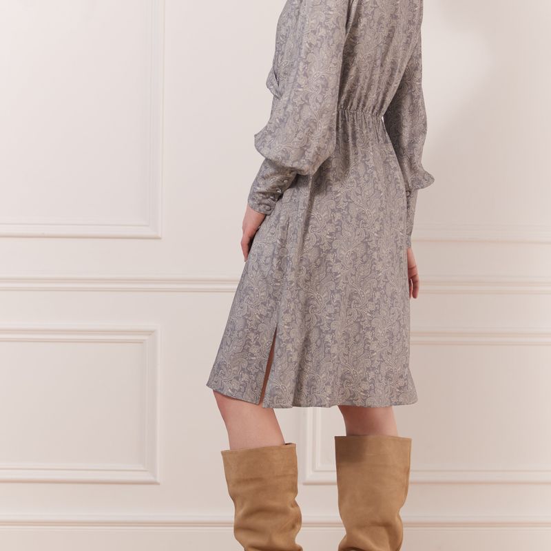 Robe imprimée manche bouffante