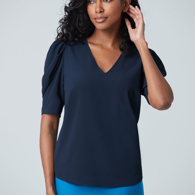 Blouse manches courtes gigots