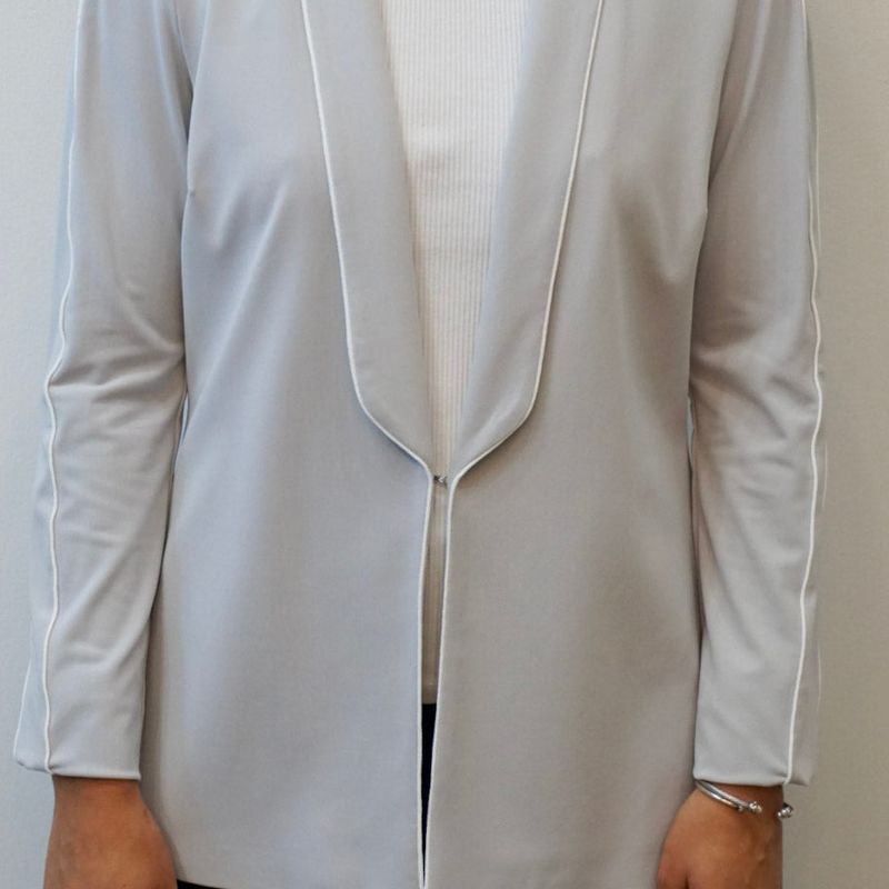 Open Jacket With Piping
