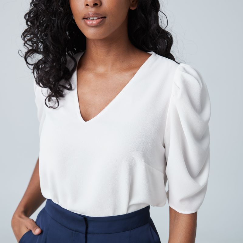 Blouse manches courtes gigots
