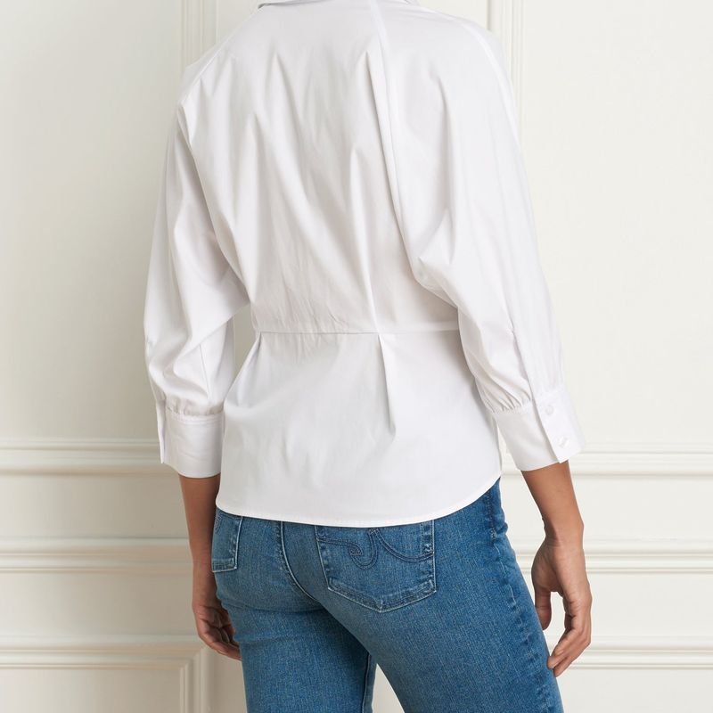 Cotton blouse with front knot