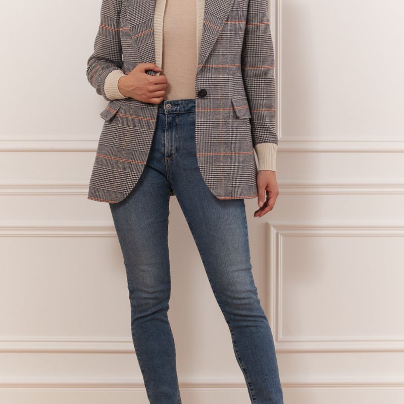 Veston avec col en tricot détachable