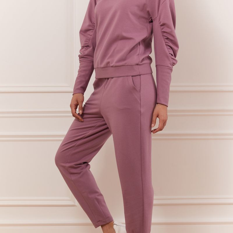 Sweatshirt col rond avec detail manche