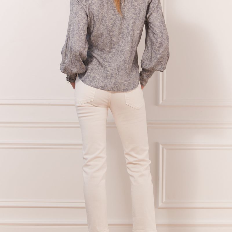 Blouse imprimée encolure rond