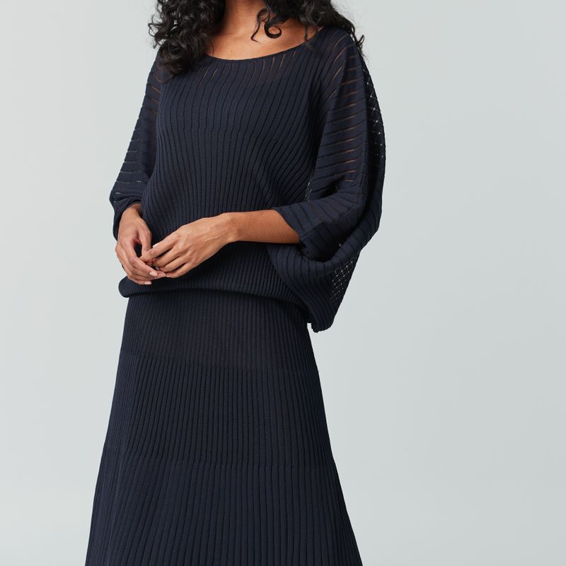 Robe encolure bateau manche large