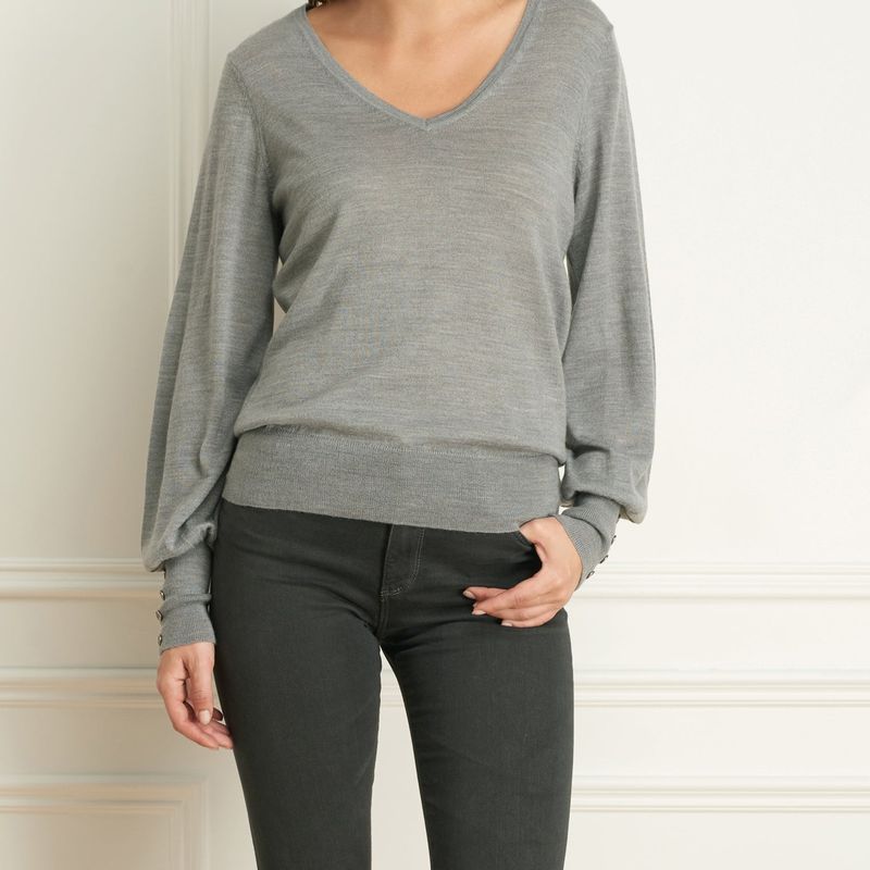 Merino Blend V-Neck Sweater
